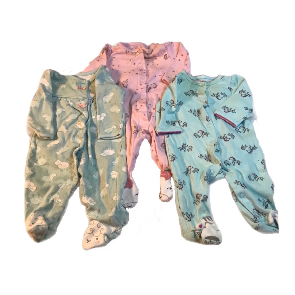 Carter’s Onesies Baby Girl Animals Pink TealPink Bundle | Size - 0-3 Months
